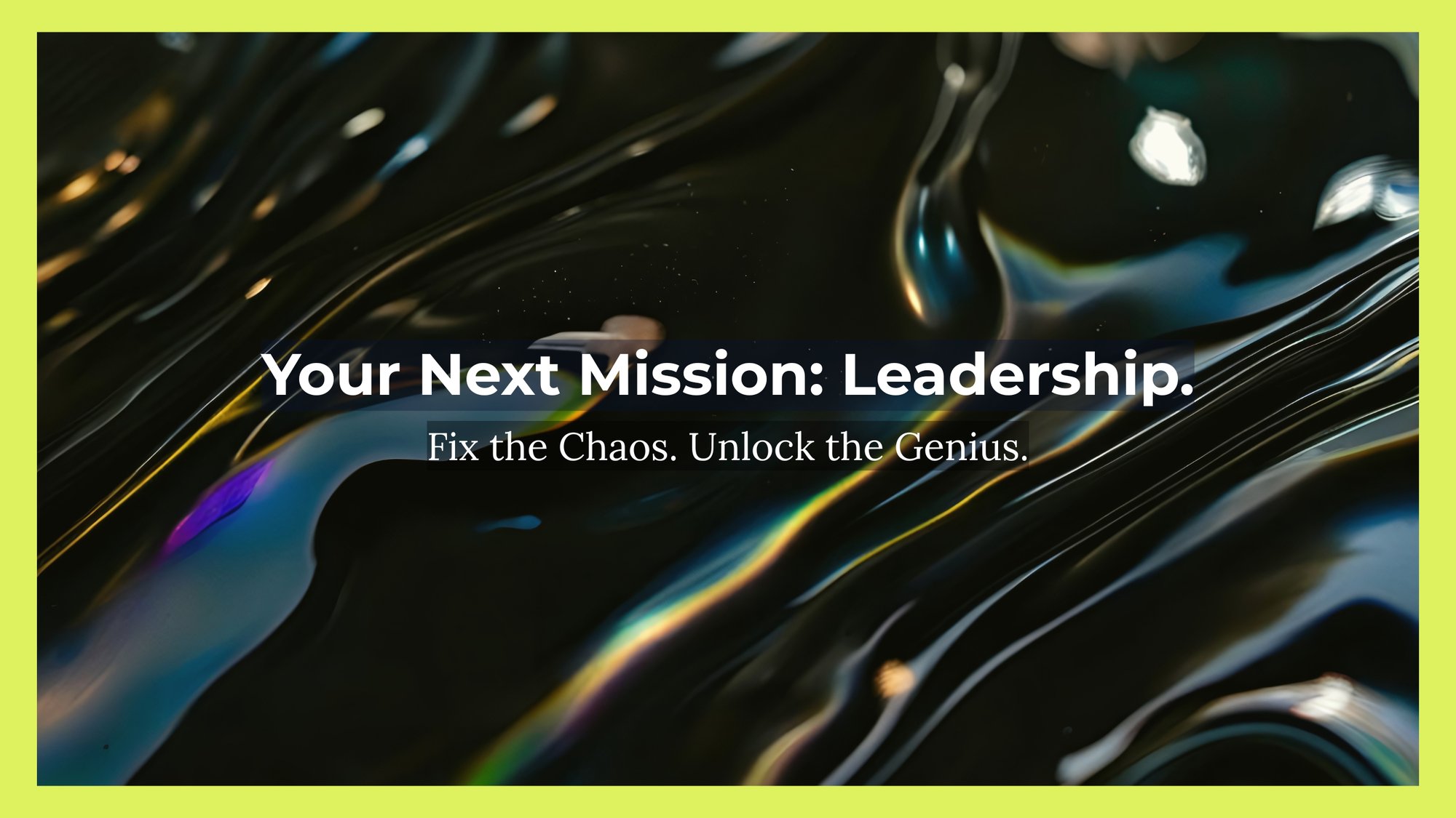 fix the chaos. unlock the genius. fix the chaos. unlock the genius.