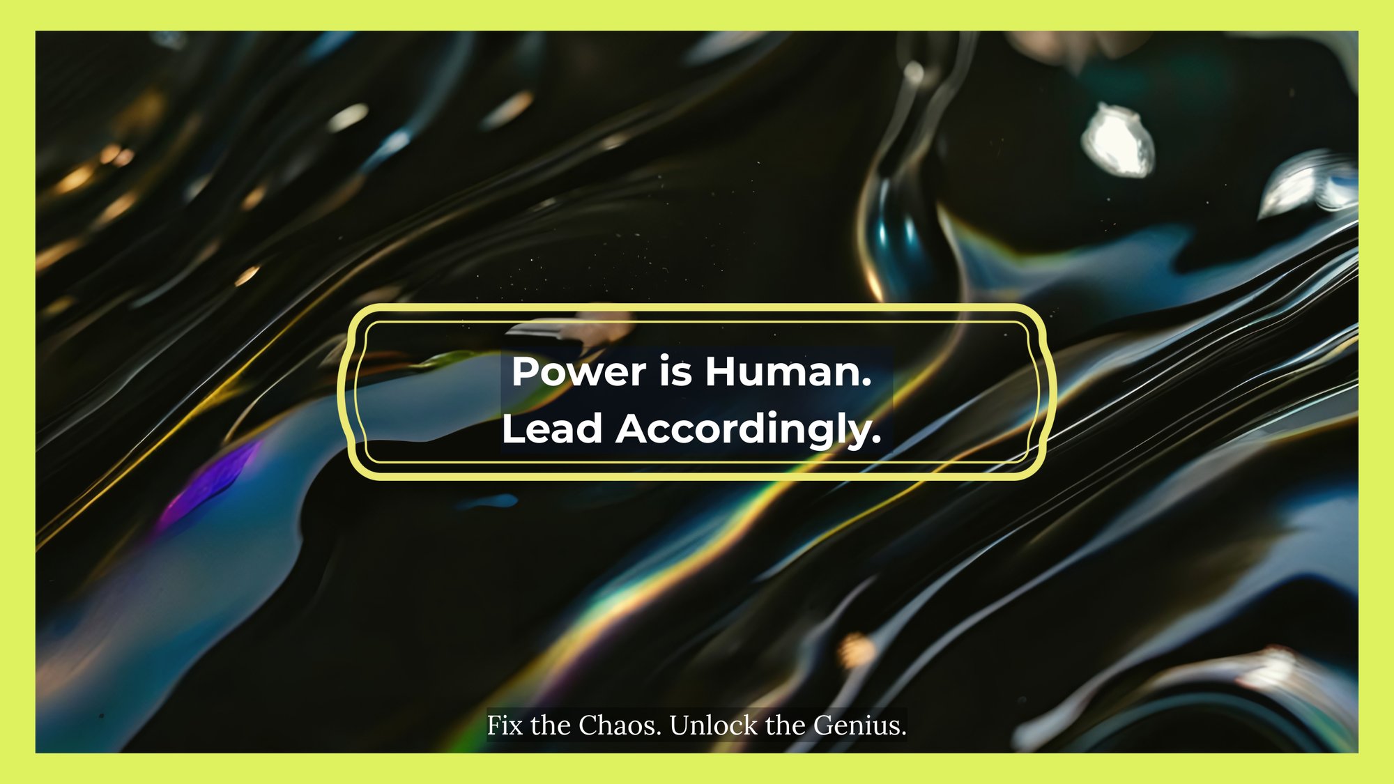 power is human power is human